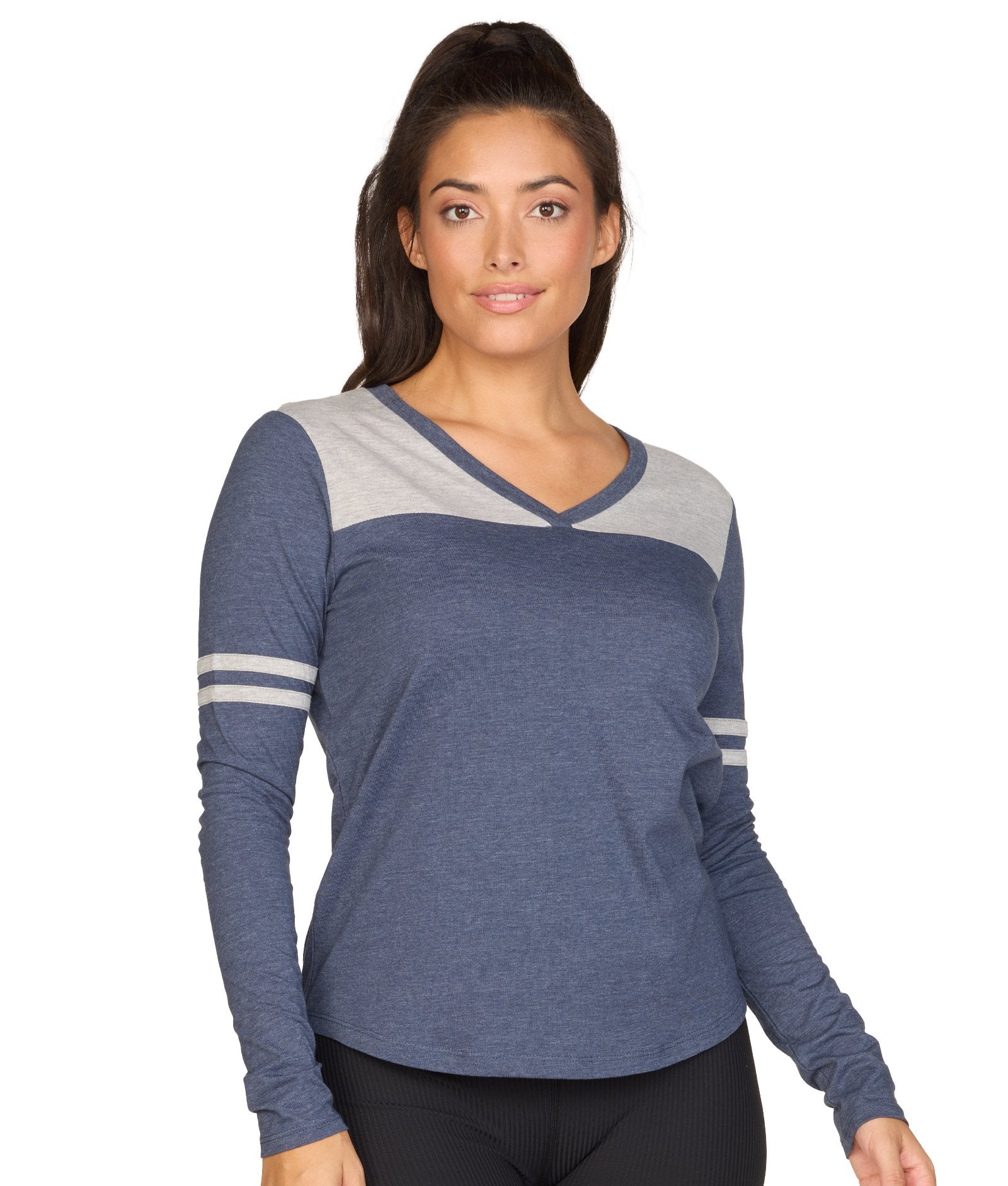 Women's Navy Heritage Long Sleeve Tee