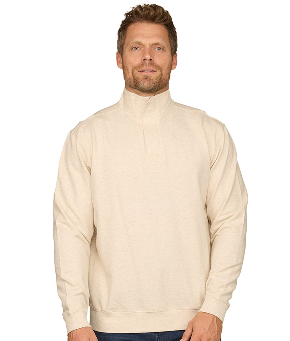 Men's Oatmeal Holland Quarter Zip Pullover