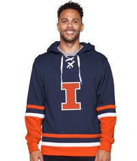 Men's Illinois Fighting Illini Ringing Lace Up Fleece Hoodie