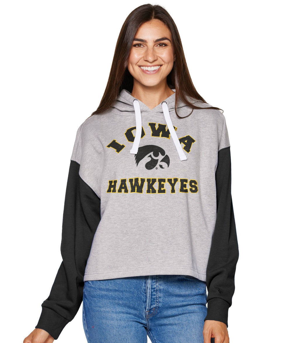 Women's Iowa Hawkeyes Sage Pullover Hoodie