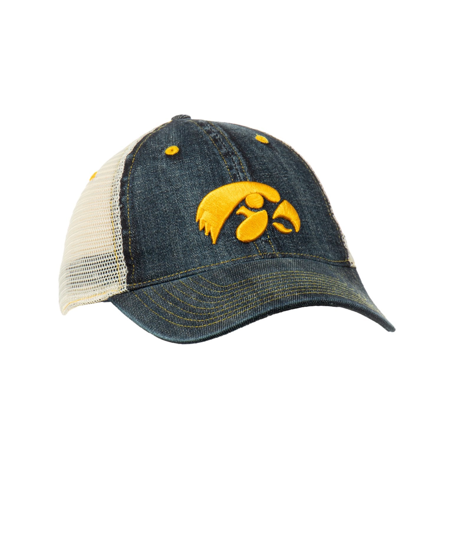 Iowa Hawkeyes Wrangler Denim Trucker Adjustable Hat