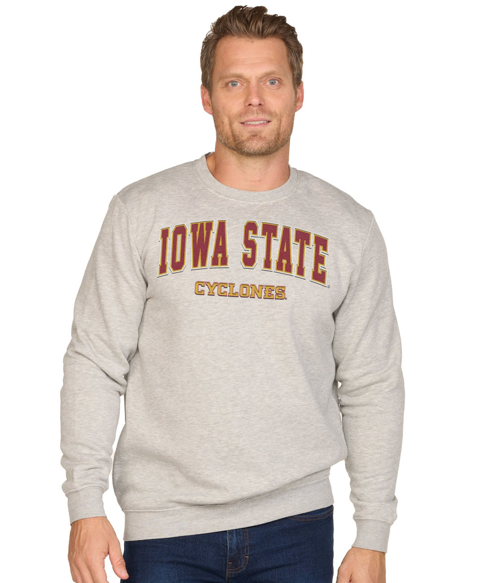 Men's Heather Grey Iowa State Cyclones Campus Crewneck