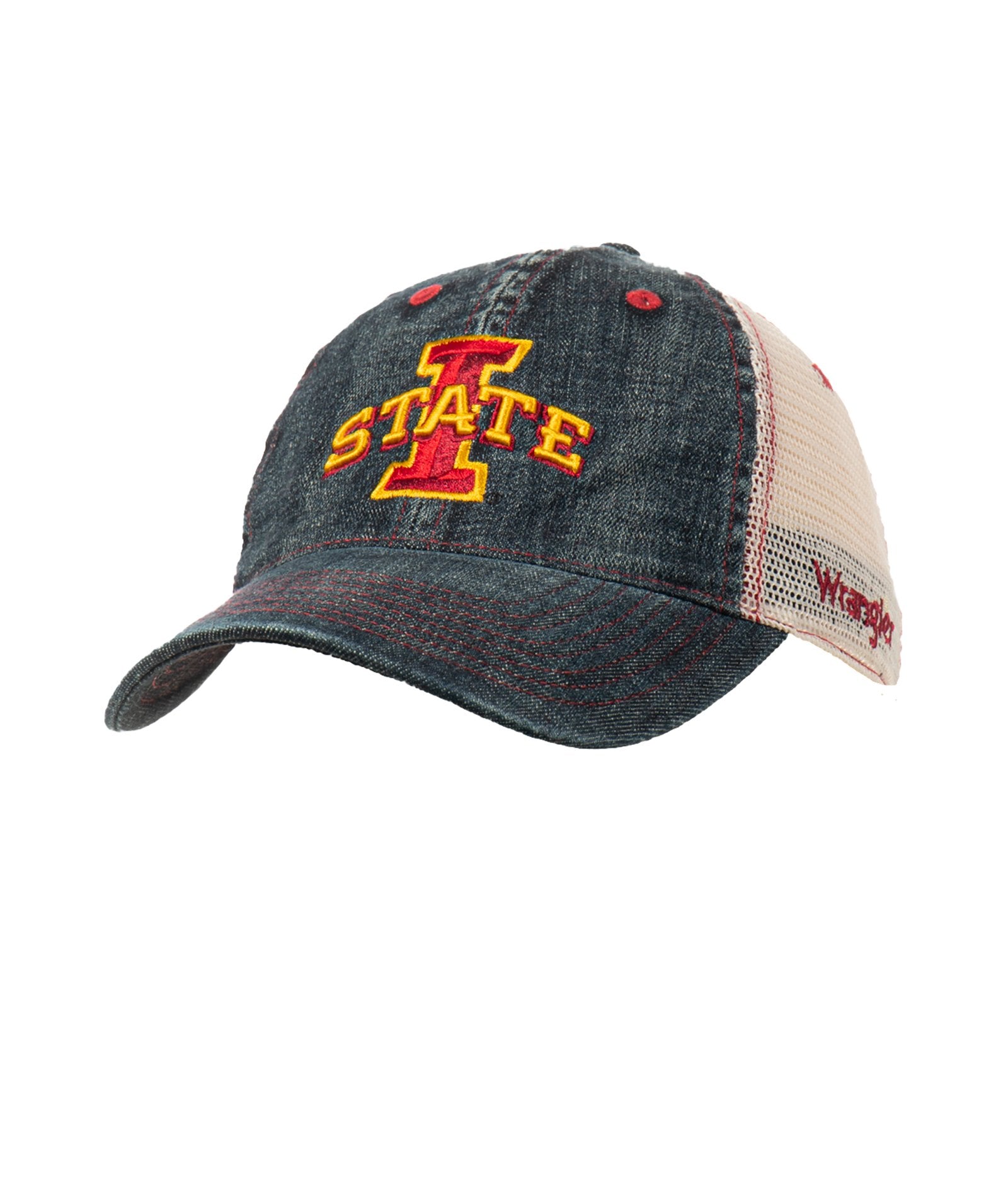 Iowa State Cyclones Wrangler Denim Trucker Adjustable Hat