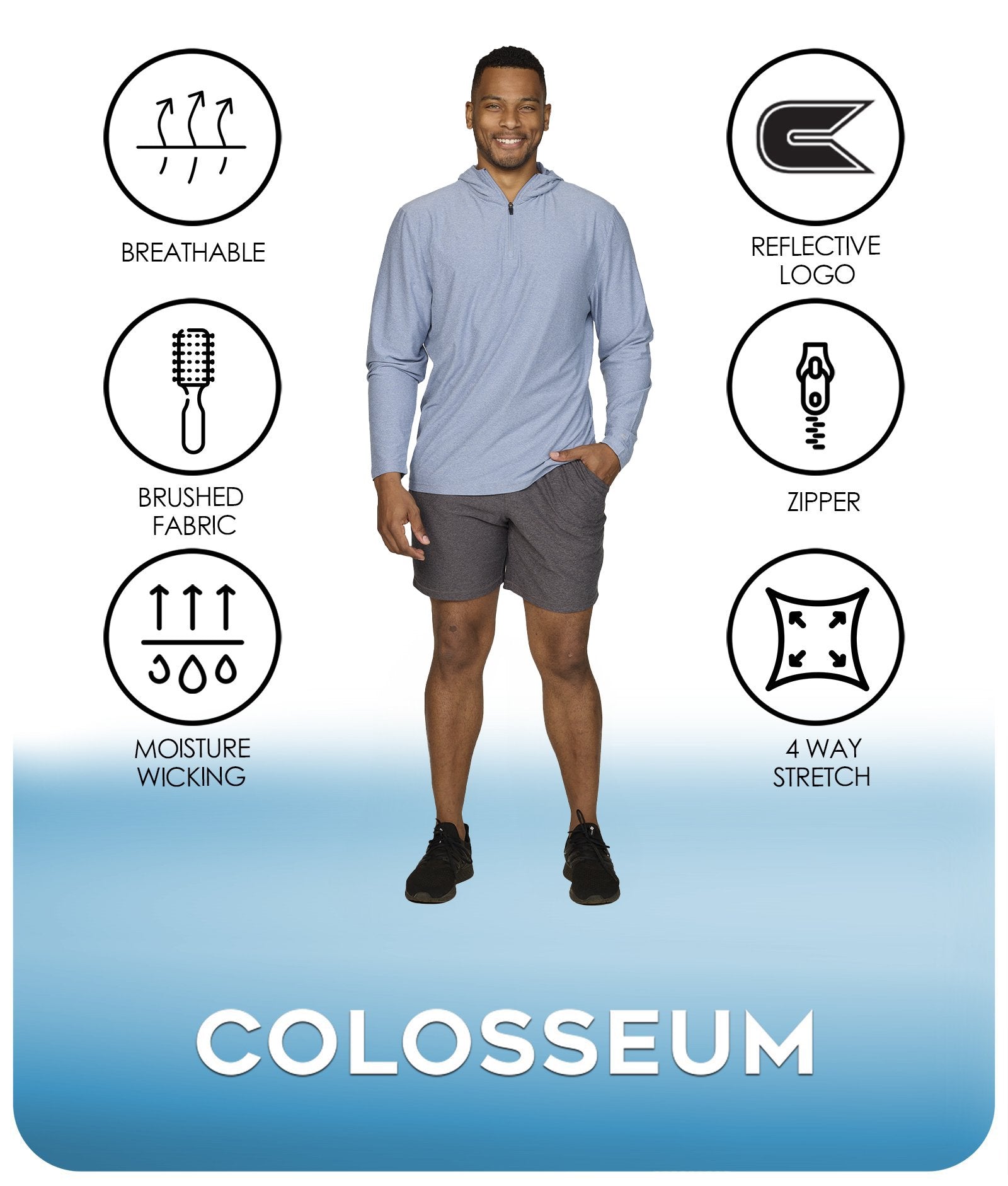 Jagger Pullover Hooded 1/4 Zip – Colosseum Athletics
