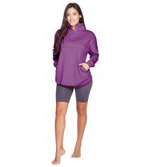 Women's Black Cherry Julana Oversized Quarter Zip