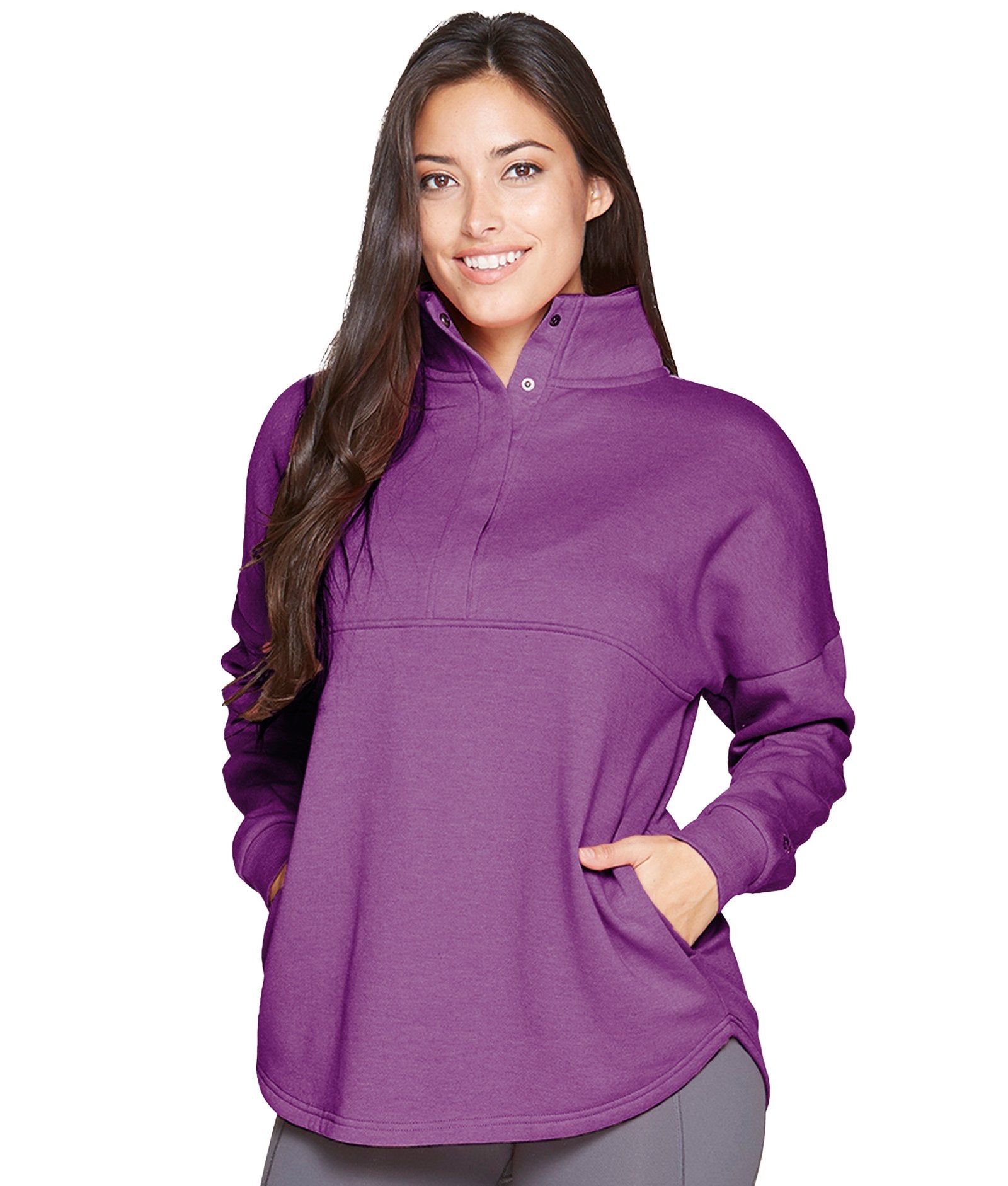 Women's Black Cherry Julana Oversized Quarter Zip