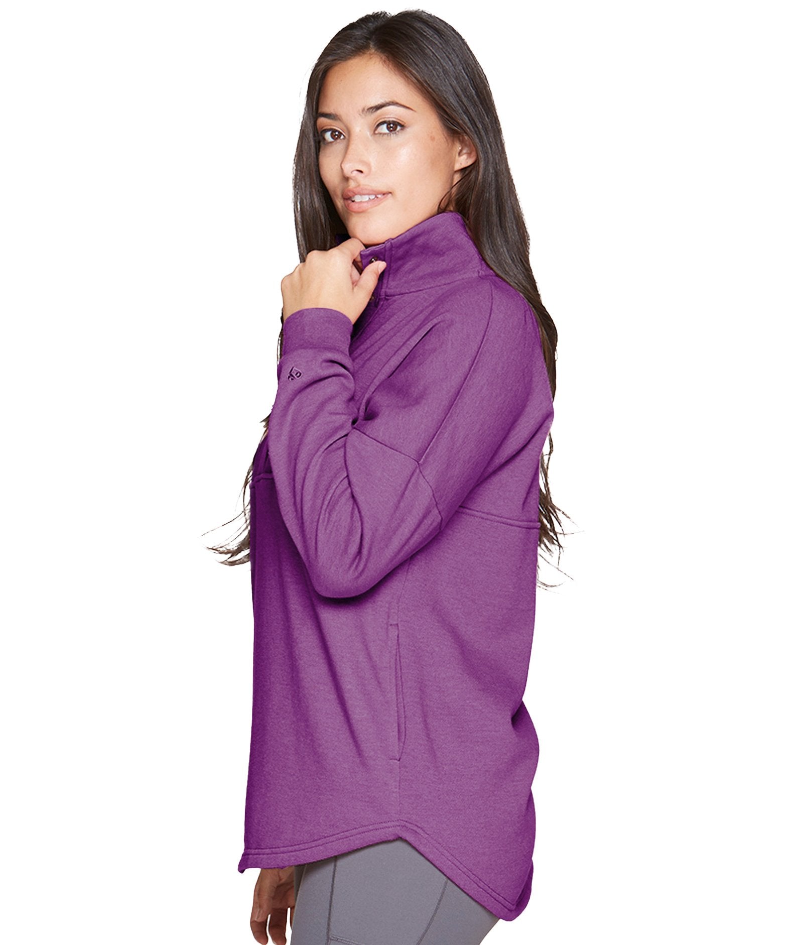 Women's Black Cherry Julana Oversized Quarter Zip