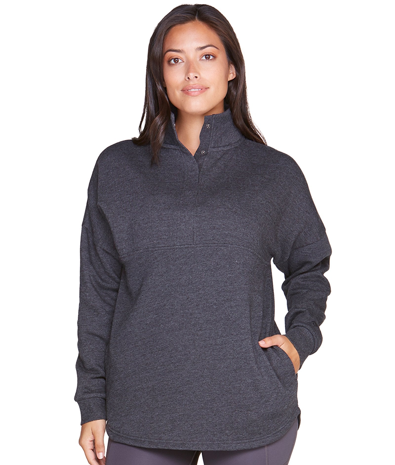 Women's Black Julana Oversized Quarter Zip