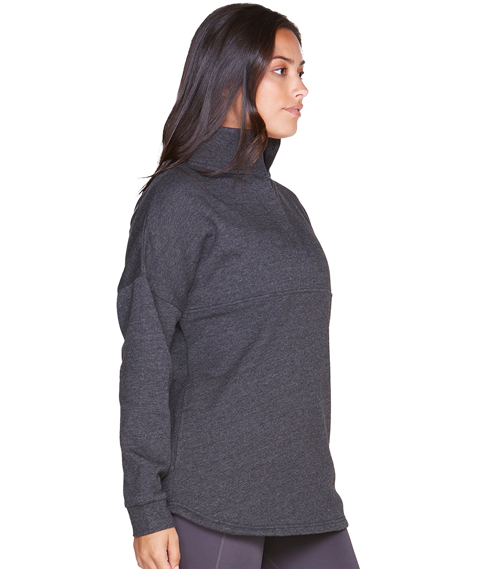 Women's Black Julana Oversized Quarter Zip