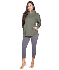 Women's Dark Olive Julana Oversized Quarter Zip