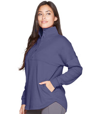 Women's Evening Blue Julana Oversized Quarter Zip