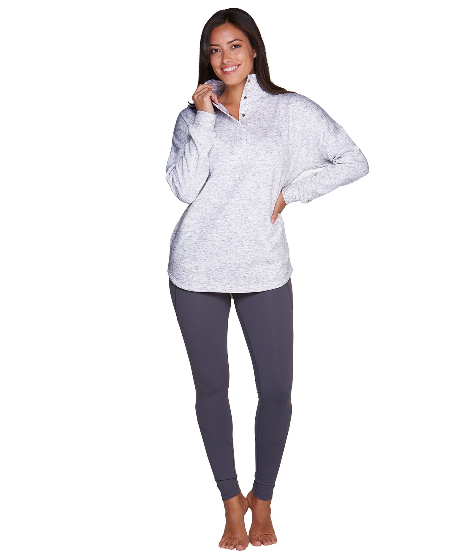 Women's Vanilla Cream Julana Oversized Quarter Zip