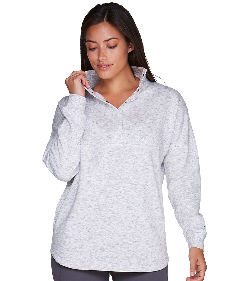 Women's Vanilla Cream Julana Oversized Quarter Zip