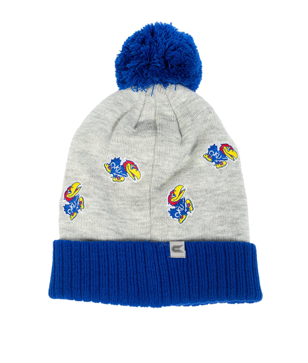 Kansas Jayhawks Business Pom Beanie