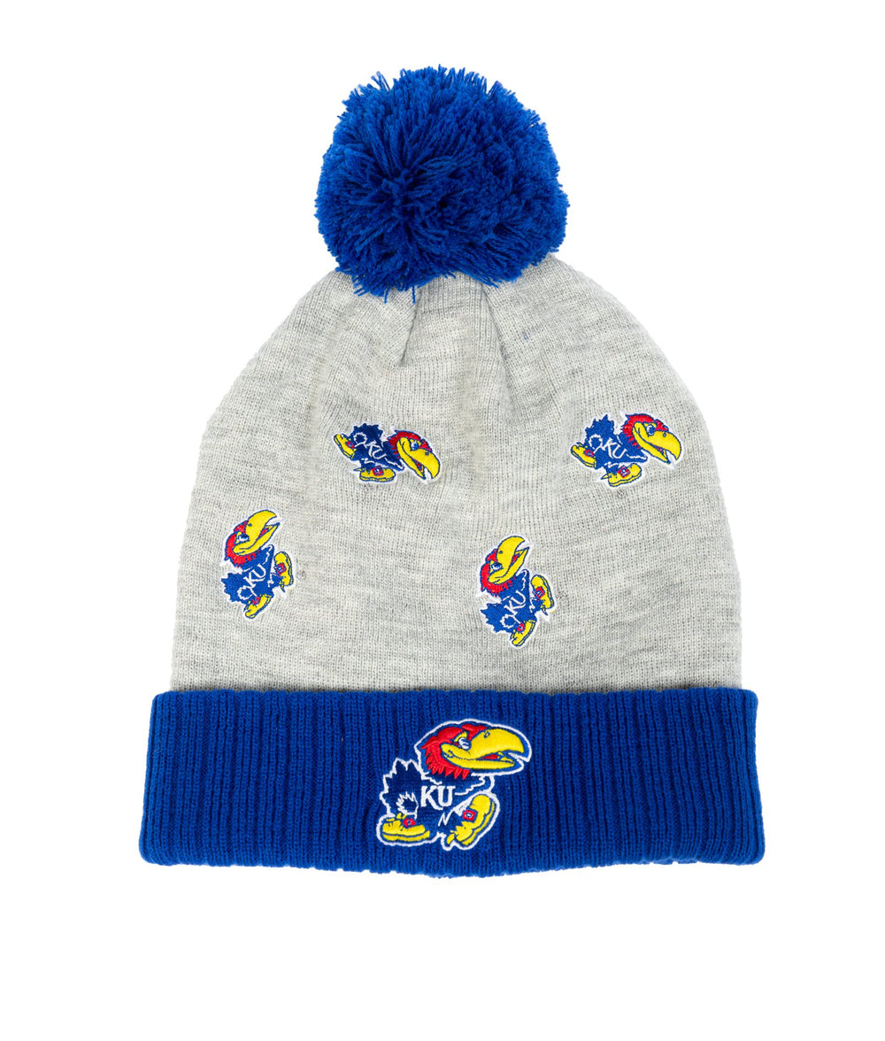 Kansas Jayhawks Business Pom Beanie