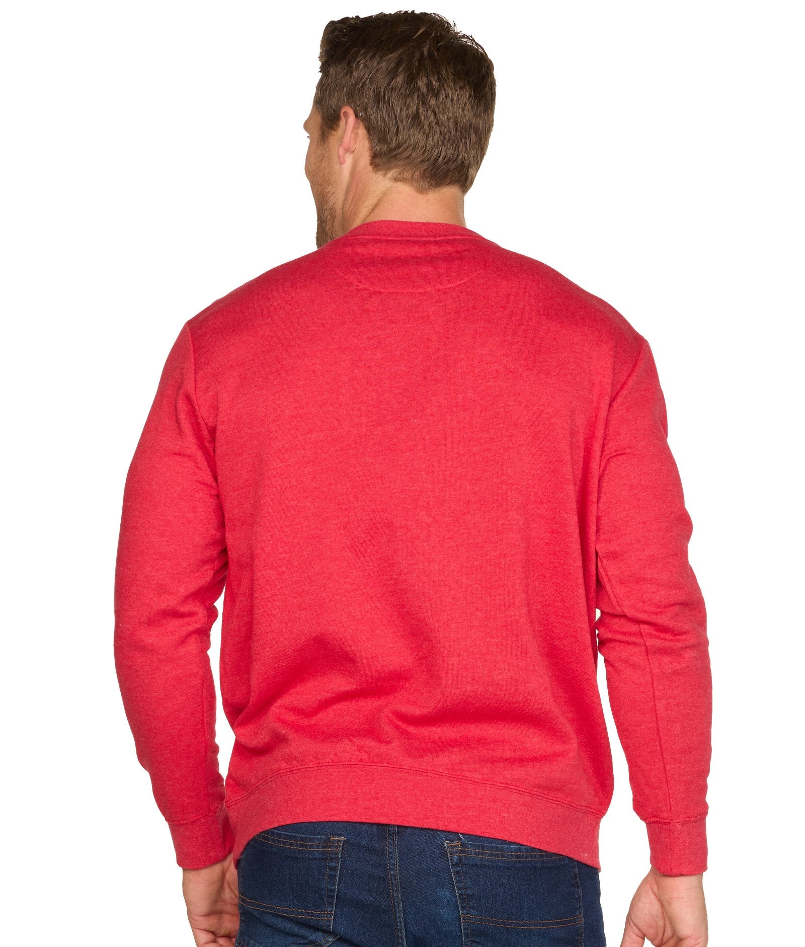 Men's Red Kansas Jayhawks Campus Crewneck