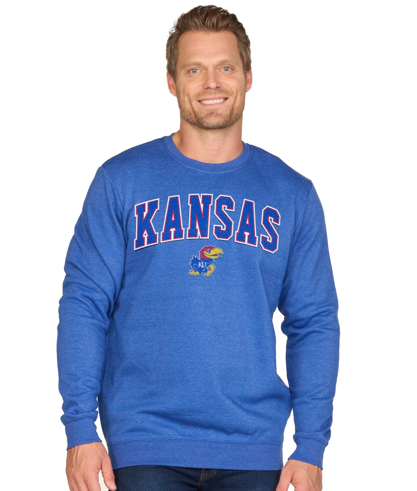 Men's Royal Kansas Jayhawks Campus Crewneck