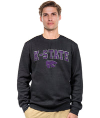 Men's Black Kansas State Wildcats Campus Crewneck