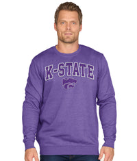 Men's Purple Kansas State Wildcats Campus Crewneck