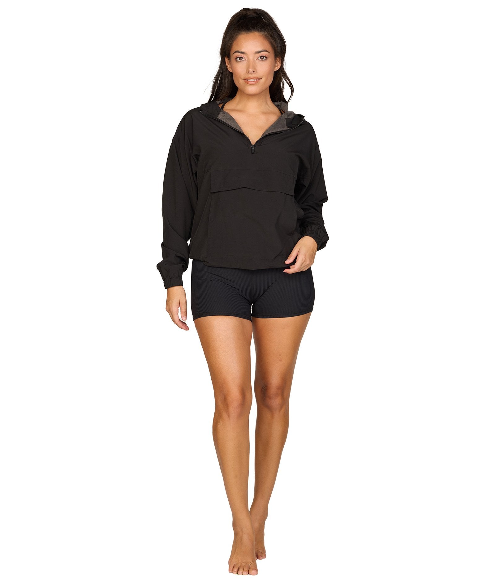 Women's Black Kelsey Quarter Zip Anorak