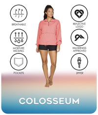 Women's Coral Kelsey Quarter Zip Anorak Features