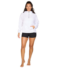 Women's White Kelsey Quarter Zip Anorak