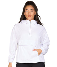 Women's White Kelsey Quarter Zip Anorak