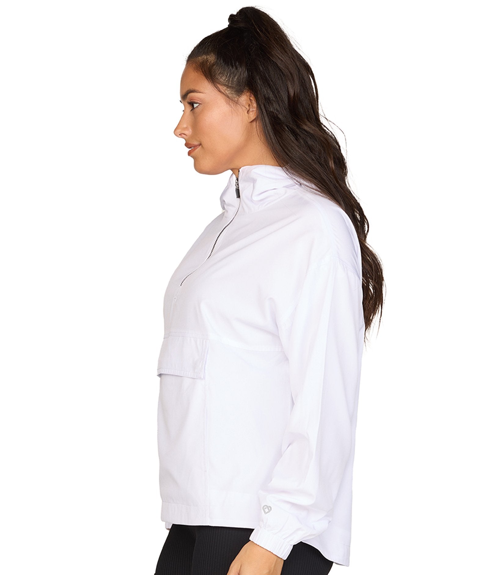 Women's White Kelsey Quarter Zip Anorak