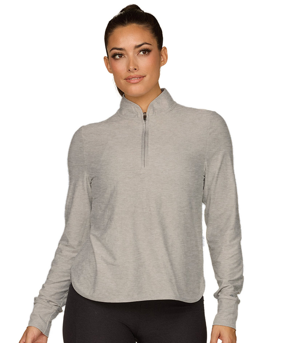 Women's Heather Grey Lane Quarter Zip