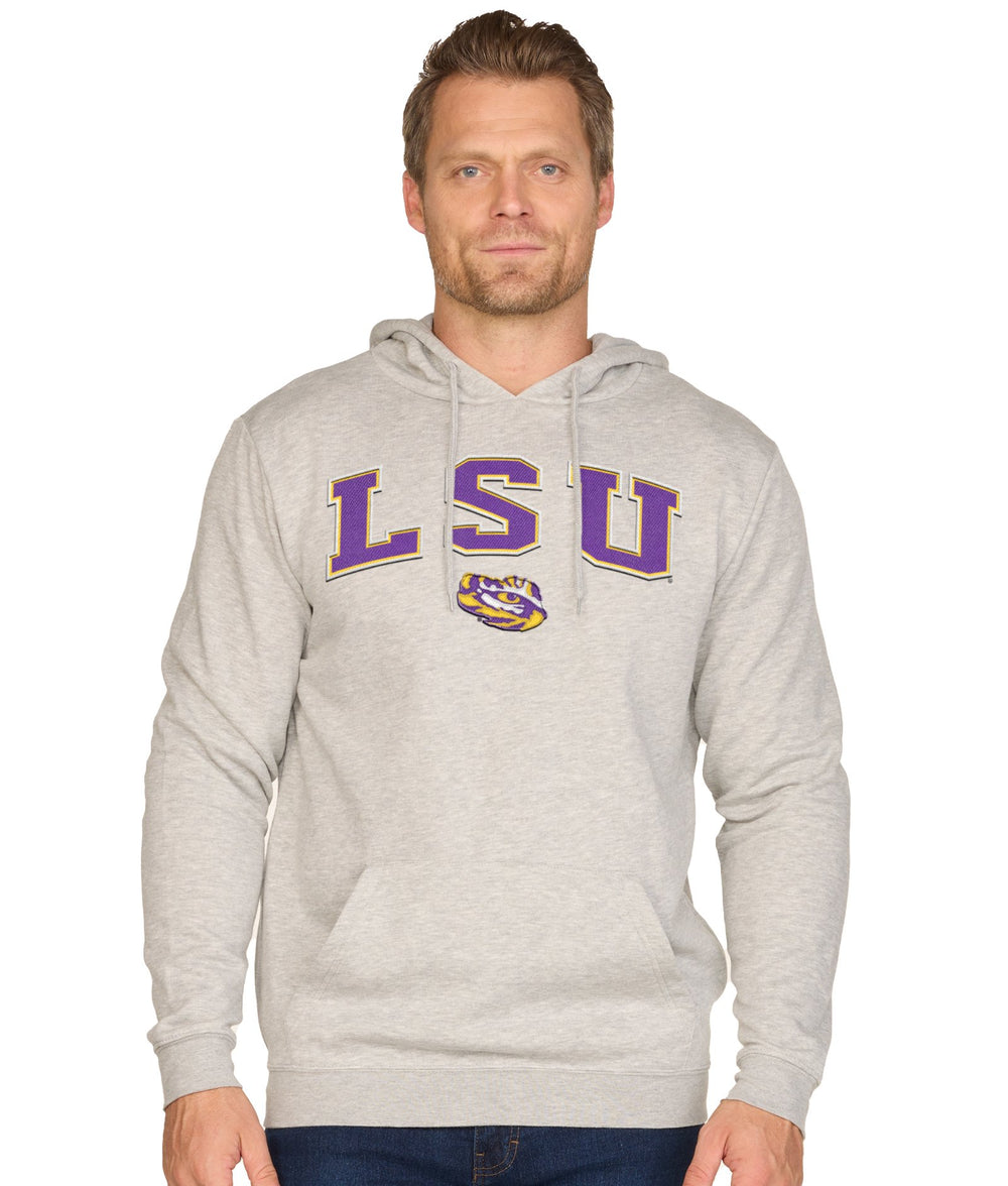 Men's Heather Grey LSU Tigers Stadium Hoodie