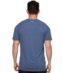 Men's Heather Navy Luke Raglan Short Sleeve Tee