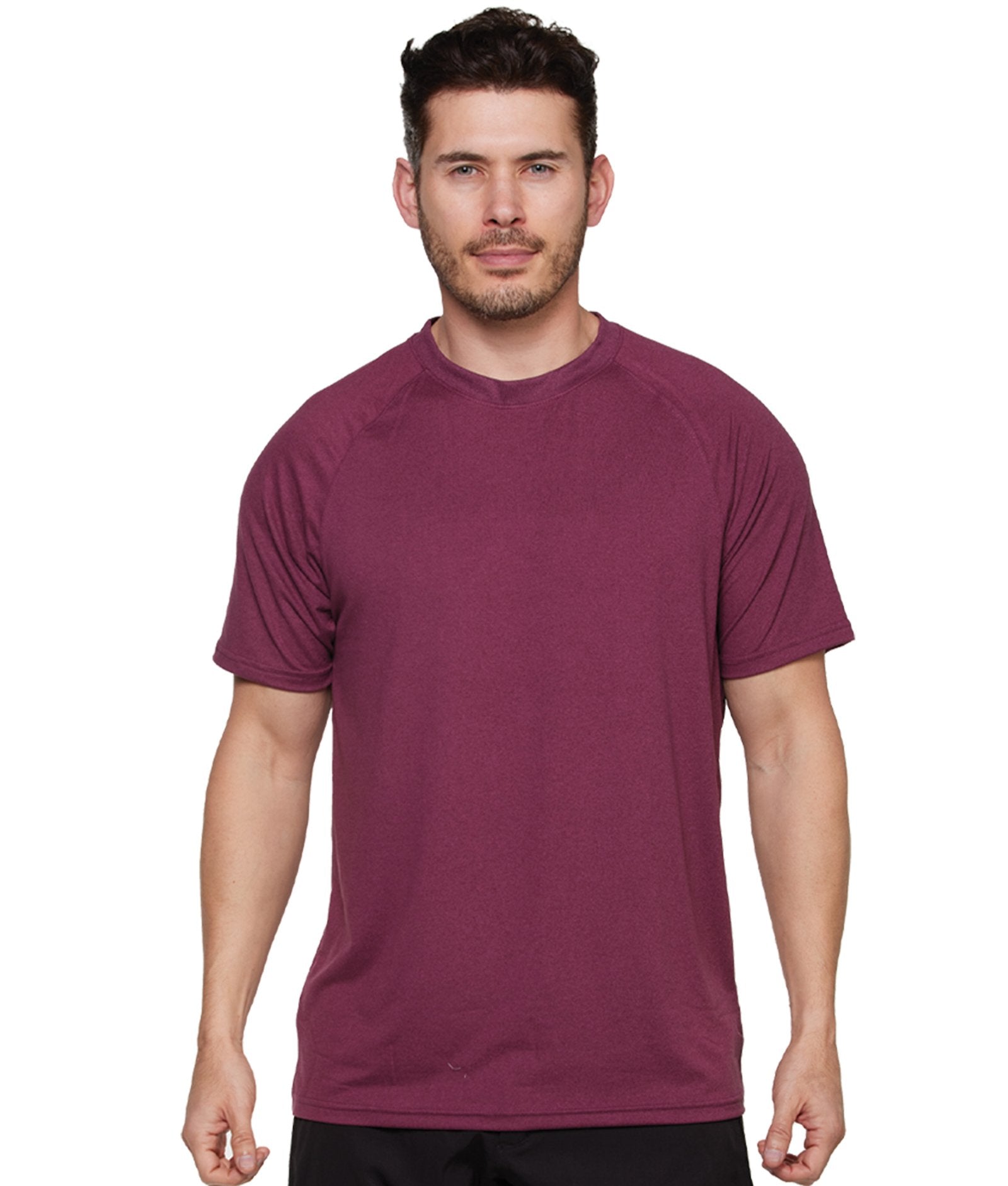 Men's Maroon Luke Raglan Short Sleeve Tee