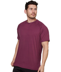 Men's Maroon Luke Raglan Short Sleeve Tee