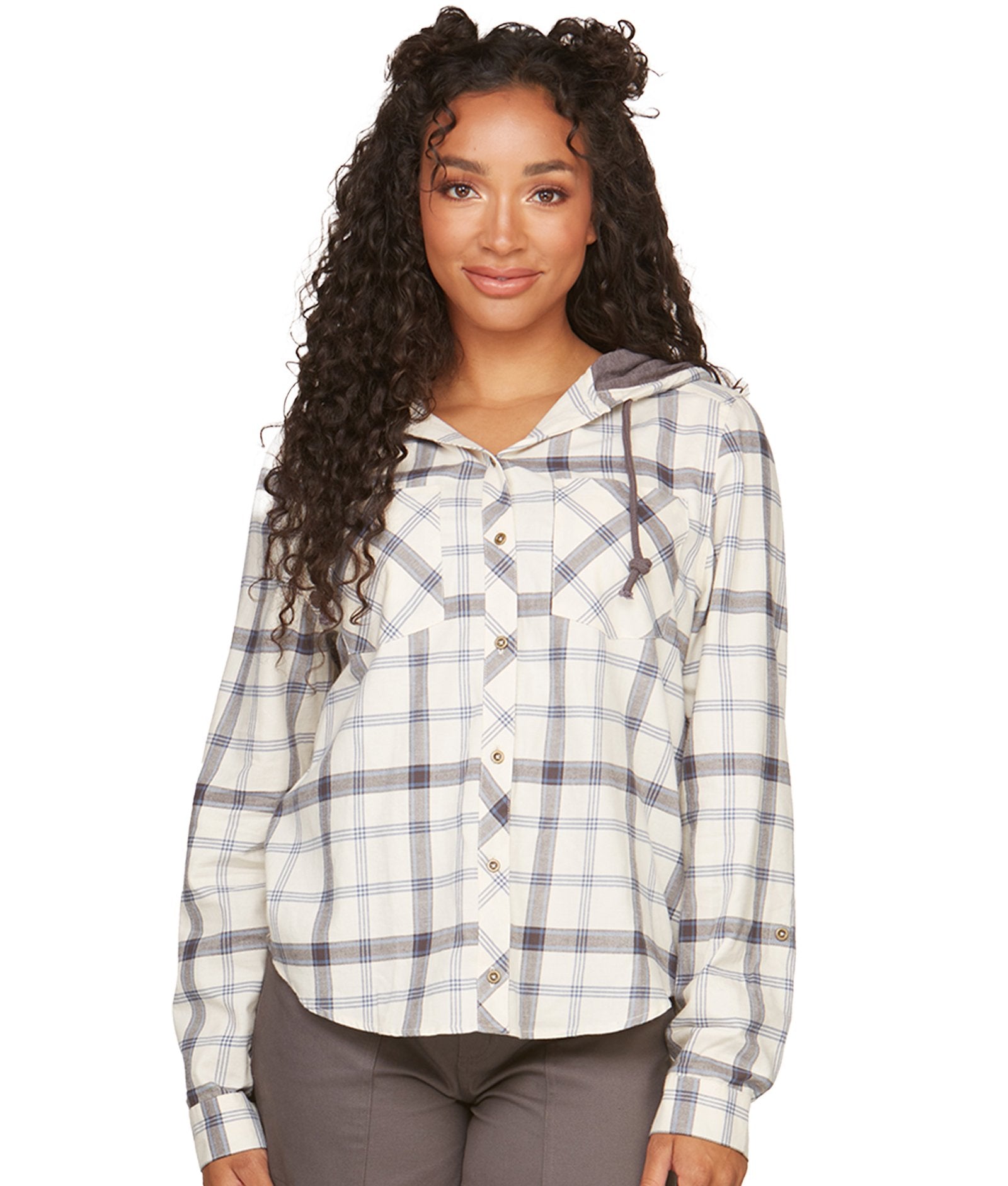 Women's Natural Maeve Button Up Hoodie