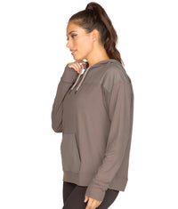 Women's Pavement Magnolia Mixed Media Pullover Hoodie