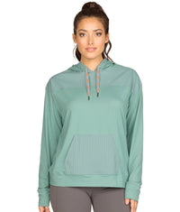 Women's Spruce Shade Magnolia Mixed Media Pullover Hoodie