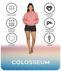 Women's Coral Maria Windbreaker Jacket Features