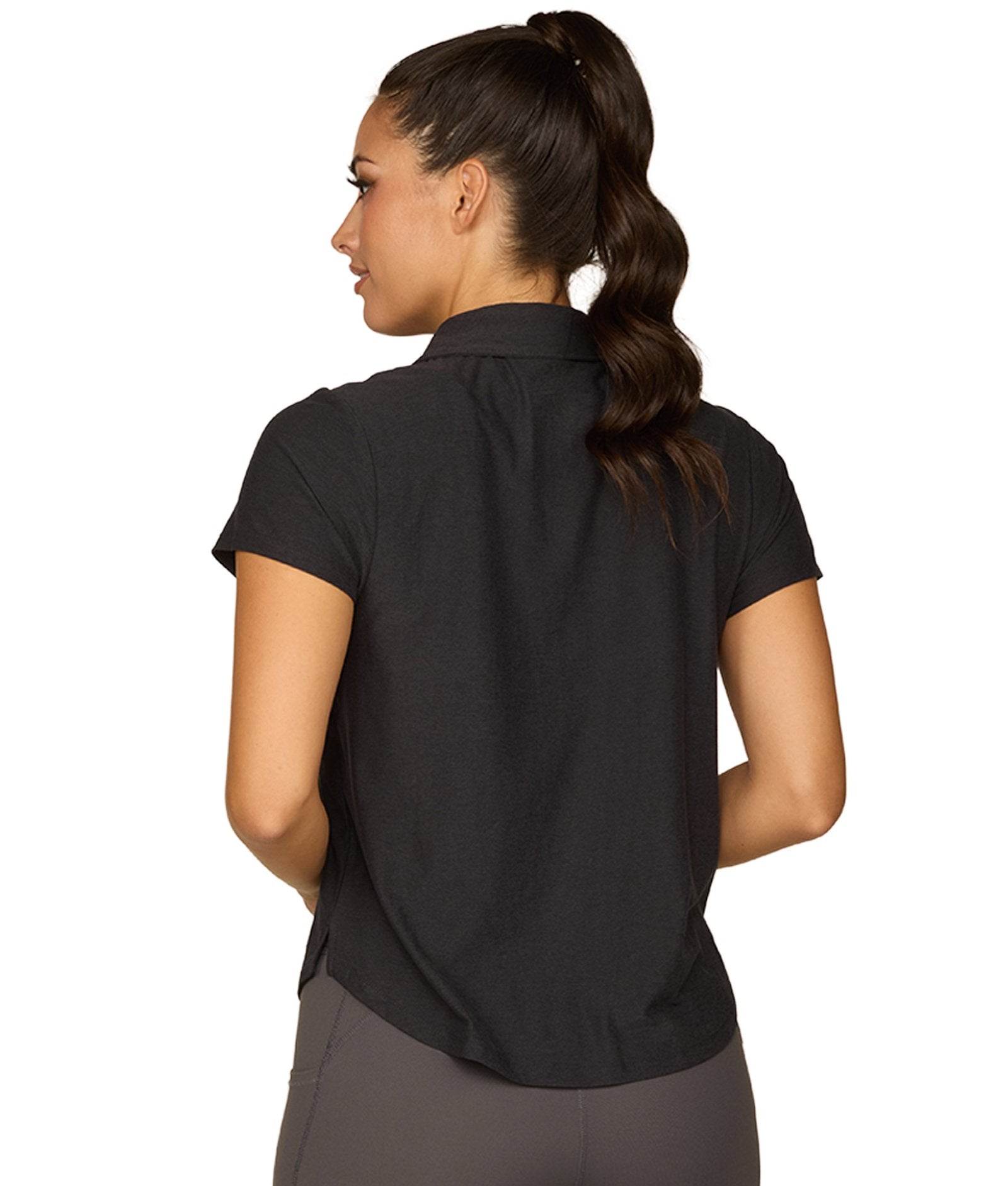 Women's Black Mazie Polo Shirt