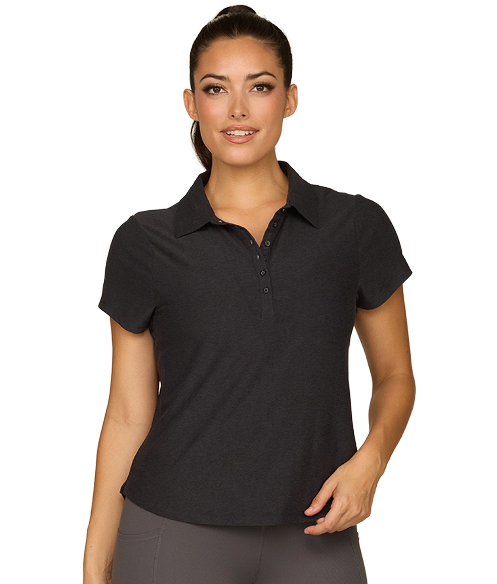 Women's Black Mazie Polo Shirt