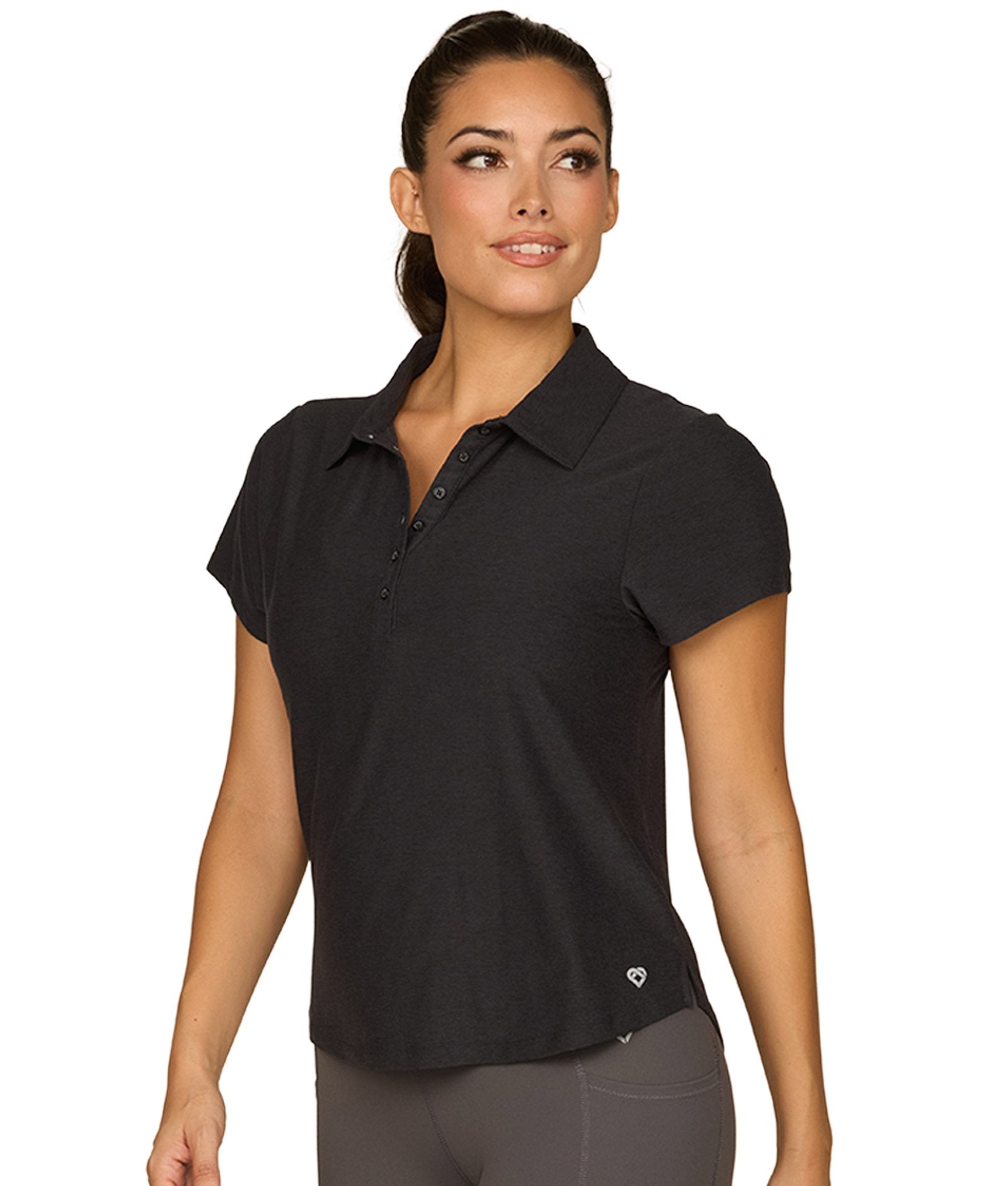 Women's Black Mazie Polo Shirt