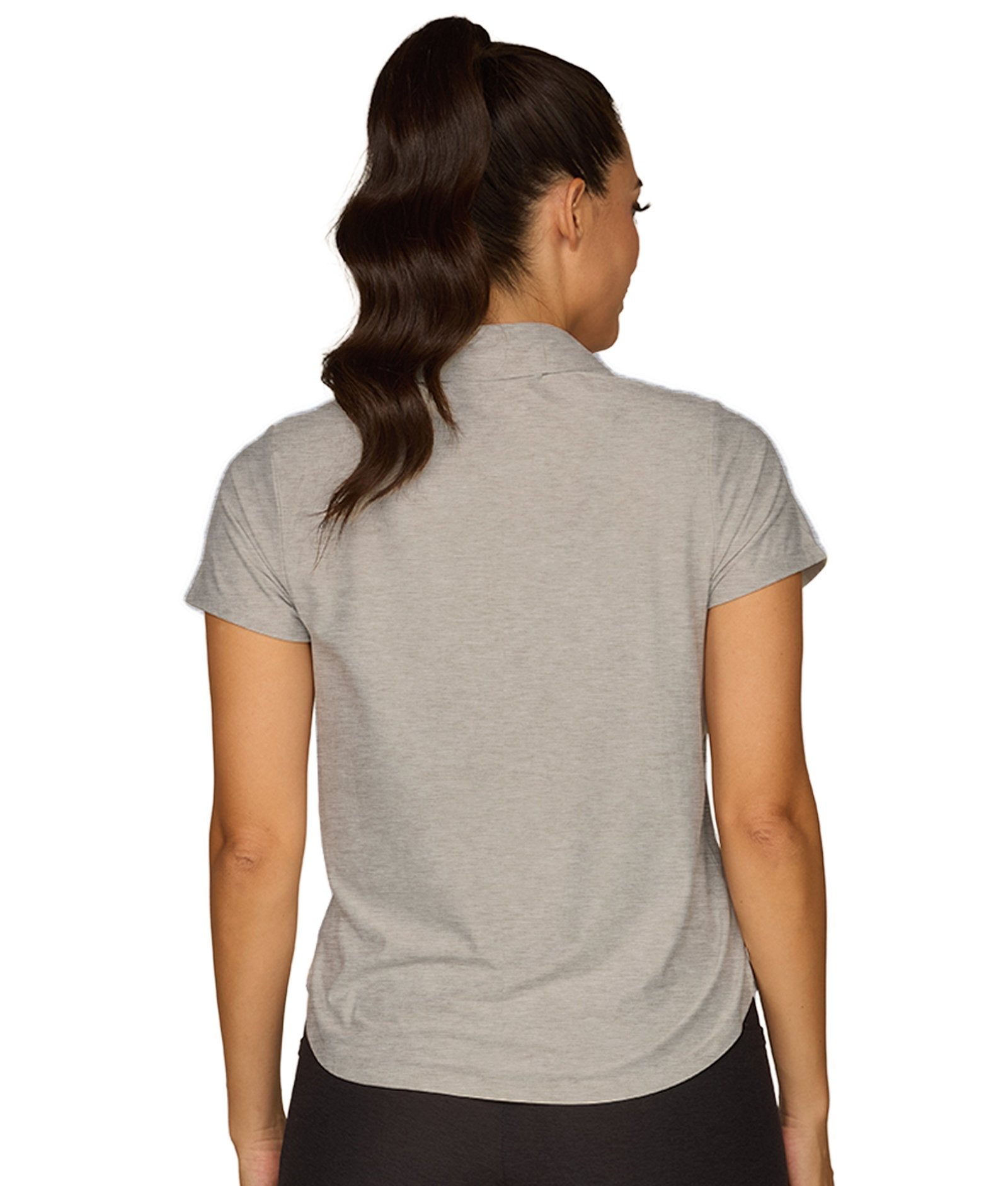 Women's Heather Grey Mazie Polo Shirt