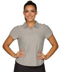 Women's Heather Grey Mazie Polo Shirt