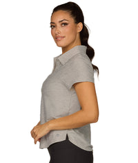 Women's Heather Grey Mazie Polo Shirt