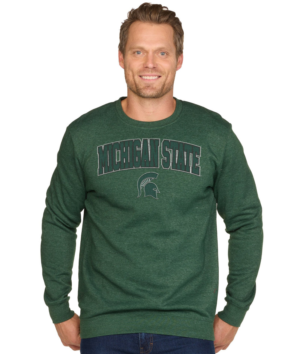 Men's Forest Green Michigan State Spartans Campus Crewneck