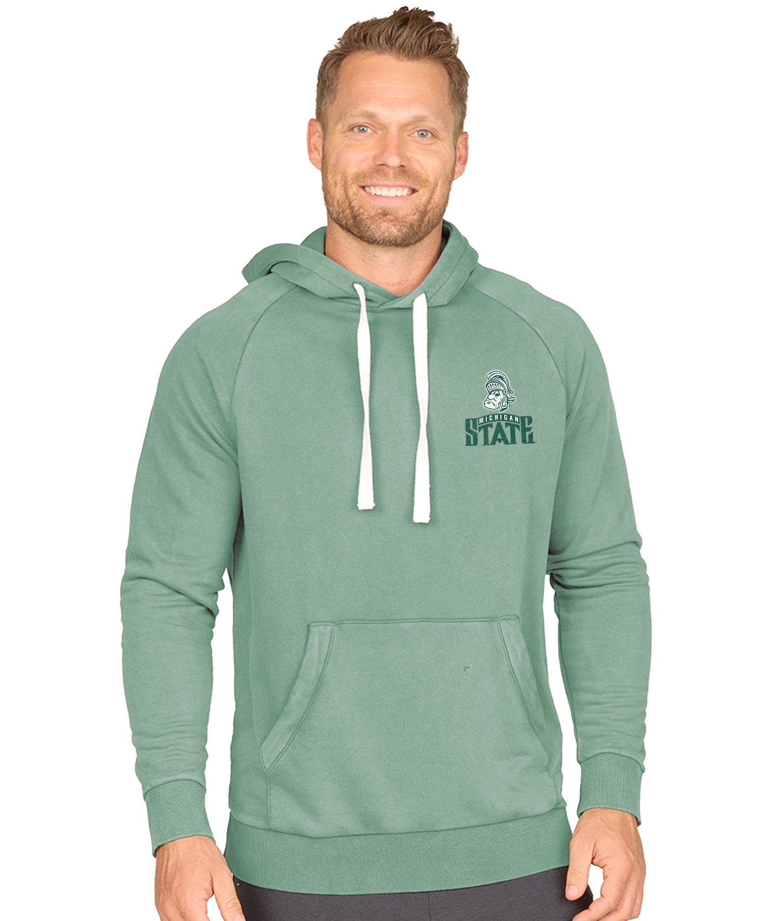 Men's Spruce Shade Michigan State Spartans Classic Summit Pullover Fleece Hoodie