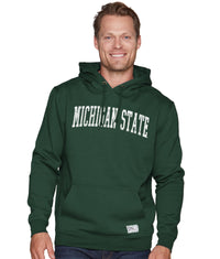 Men's Forest Green Michigan State Spartans Distressed Brooks II Pullover Hoodie