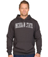 Men's Vintage Black Michigan State Spartans Distressed Brooks III Pullover Hoodie