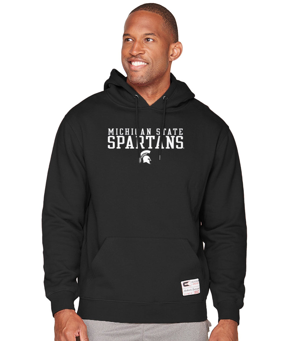 Men's Black Michigan State Spartans Equilibrium Authentic Pullover Hoodie