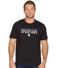 Men's Black Michigan State Spartans Equilibrium Field Short Sleeve Tee