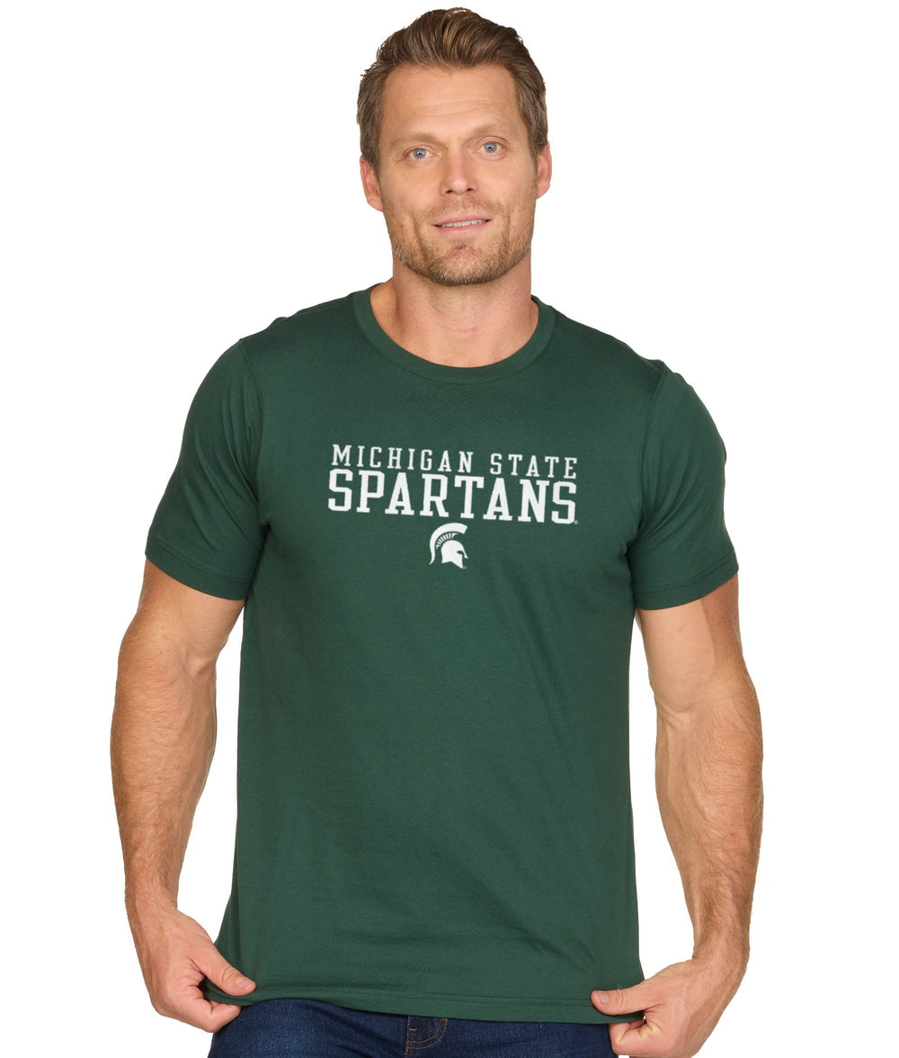 Men's Forest Green Michigan State Spartans Equilibrium Field Short Sleeve Tee